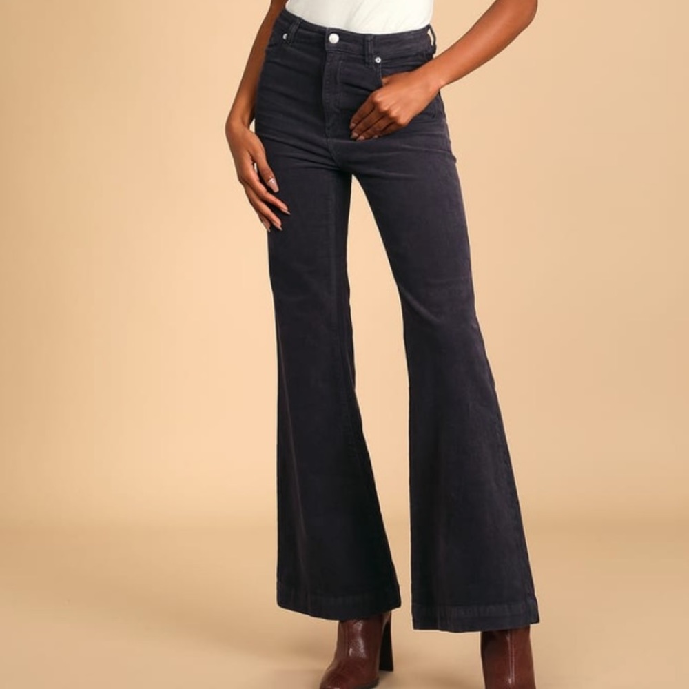 Rollas Midnight Cord High Waist Flare sz25